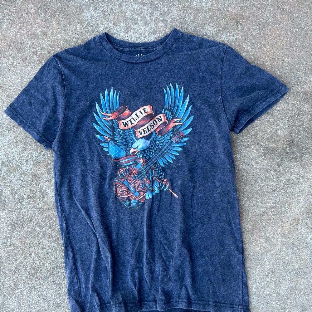 Willie Nelson Blue Graphic Tee